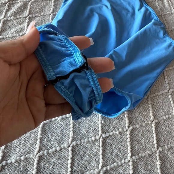 PrettyLittleThing blue one shoulder plain bodysuit for women size 8(L) - Picture 5 of 6